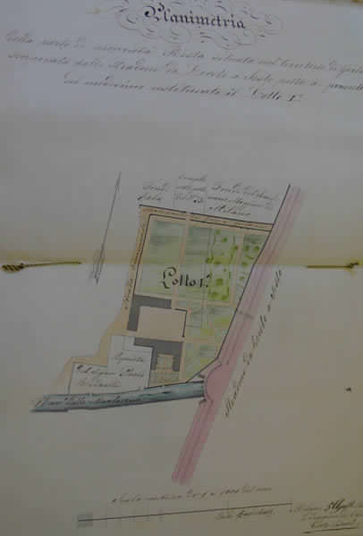 Proprieta Resta. Planimetria del Campiello